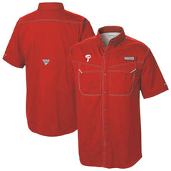 Philadelphia Phillies Omni-Wick Low Drag Offshore Button-Up Shirt - Red | Columbia