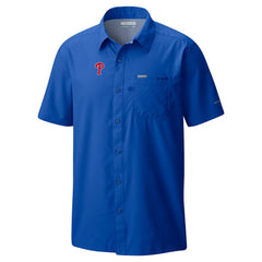 Philadelphia Phillies Slack Tide Omni-Wick Button-Up Camp Shirt - Royal | Columbia