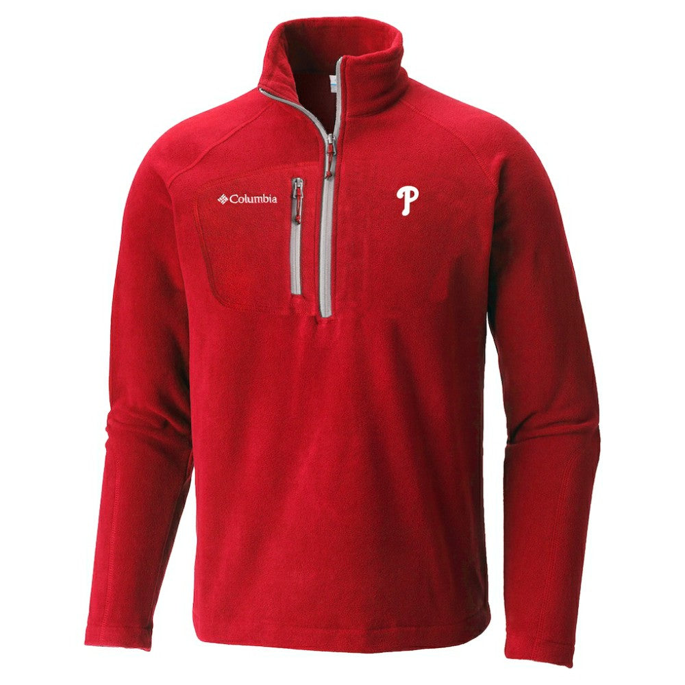 Philadelphia Phillies Fast Trek III Half-Zip Fleece Pullover - Red | Columbia