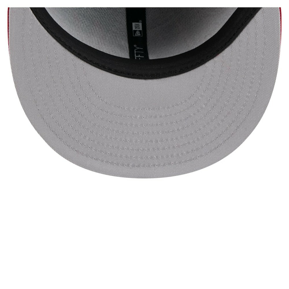 Atlanta Braves Retro Pattern 59FIFTY Fitted Hat - Navy/Red | New Era