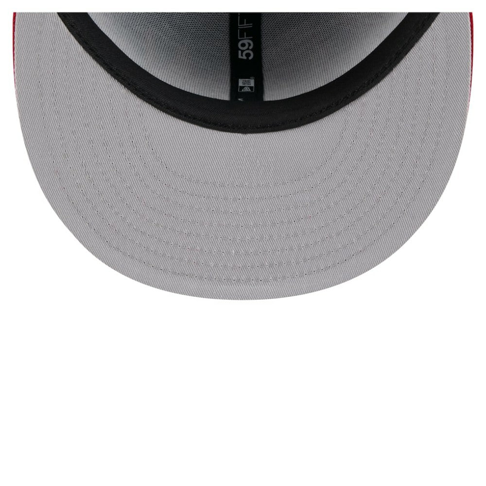 Chicago Cubs Retro Pattern 59FIFTY Fitted Hat - Royal/Red | New Era