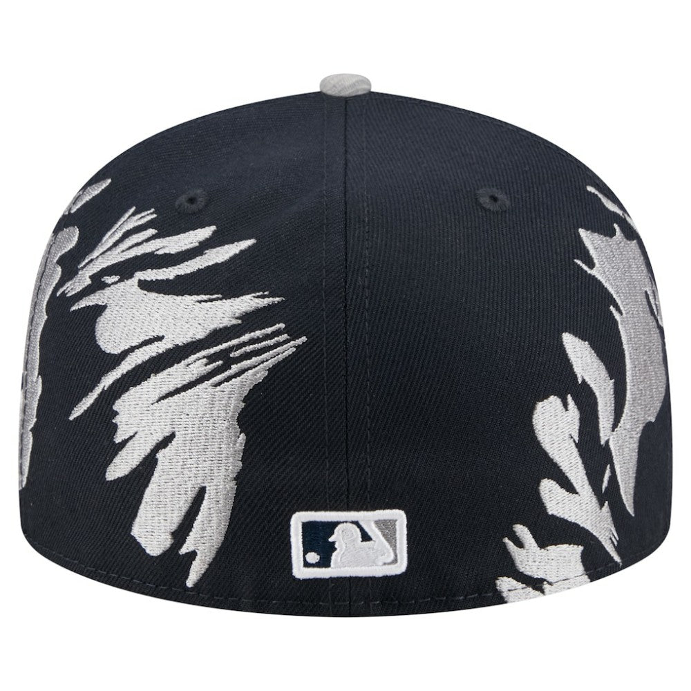 New York Yankees Retro Pattern 59FIFTY Fitted Hat - Navy/Gray | New Era