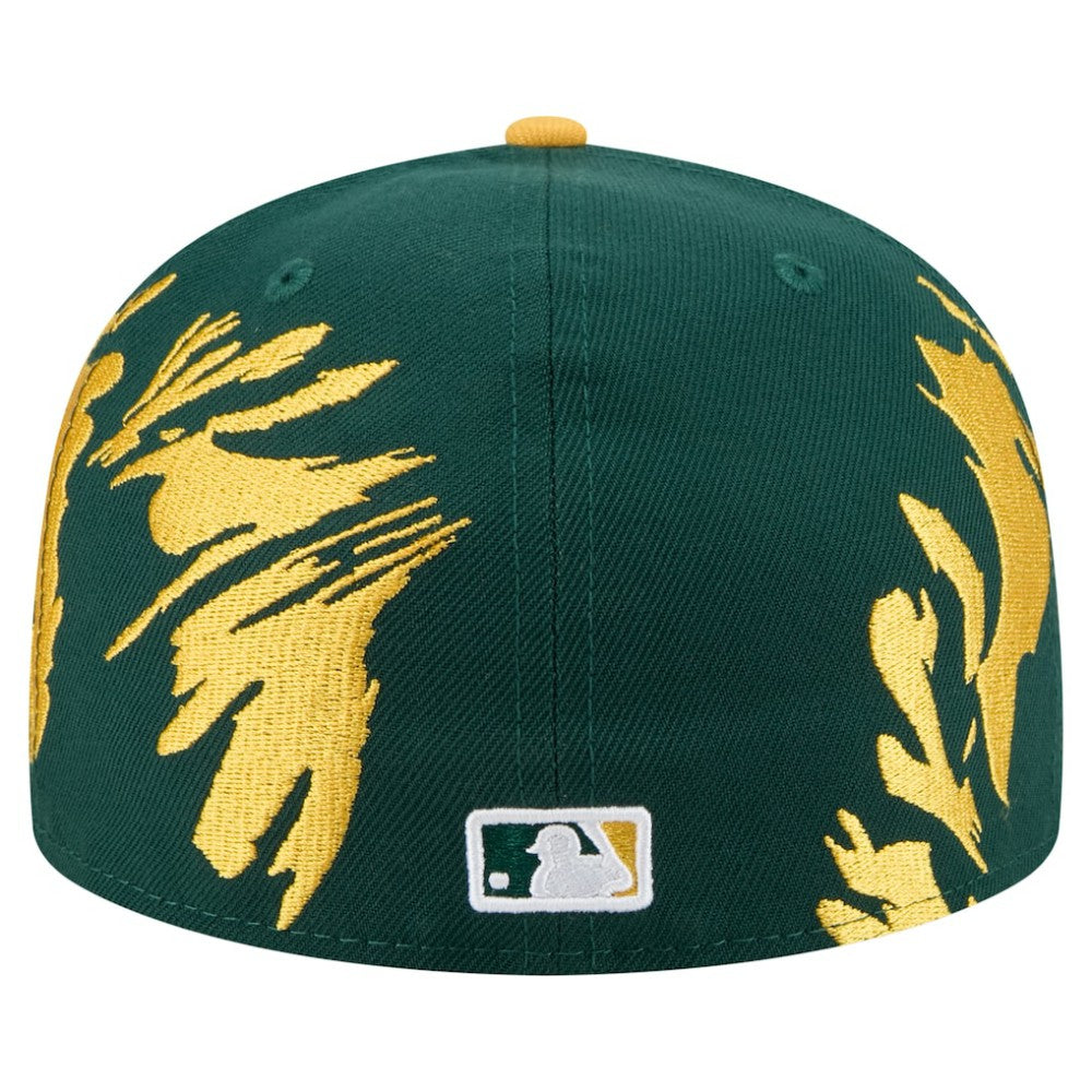 Athletics Retro Pattern 59FIFTY Fitted Hat - Green/Gold | New Era