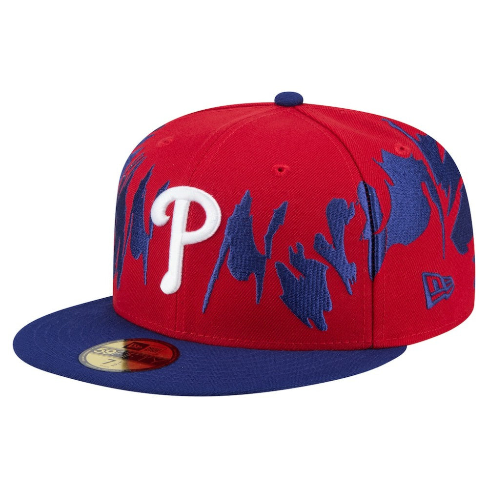 Philadelphia Phillies Retro Pattern 59FIFTY Fitted Hat - Red/Royal | New Era