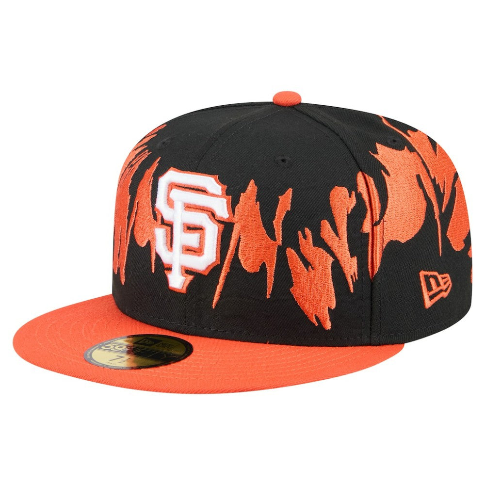 San Francisco Giants Retro Pattern 59FIFTY Fitted Hat - Black/Orange | New Era