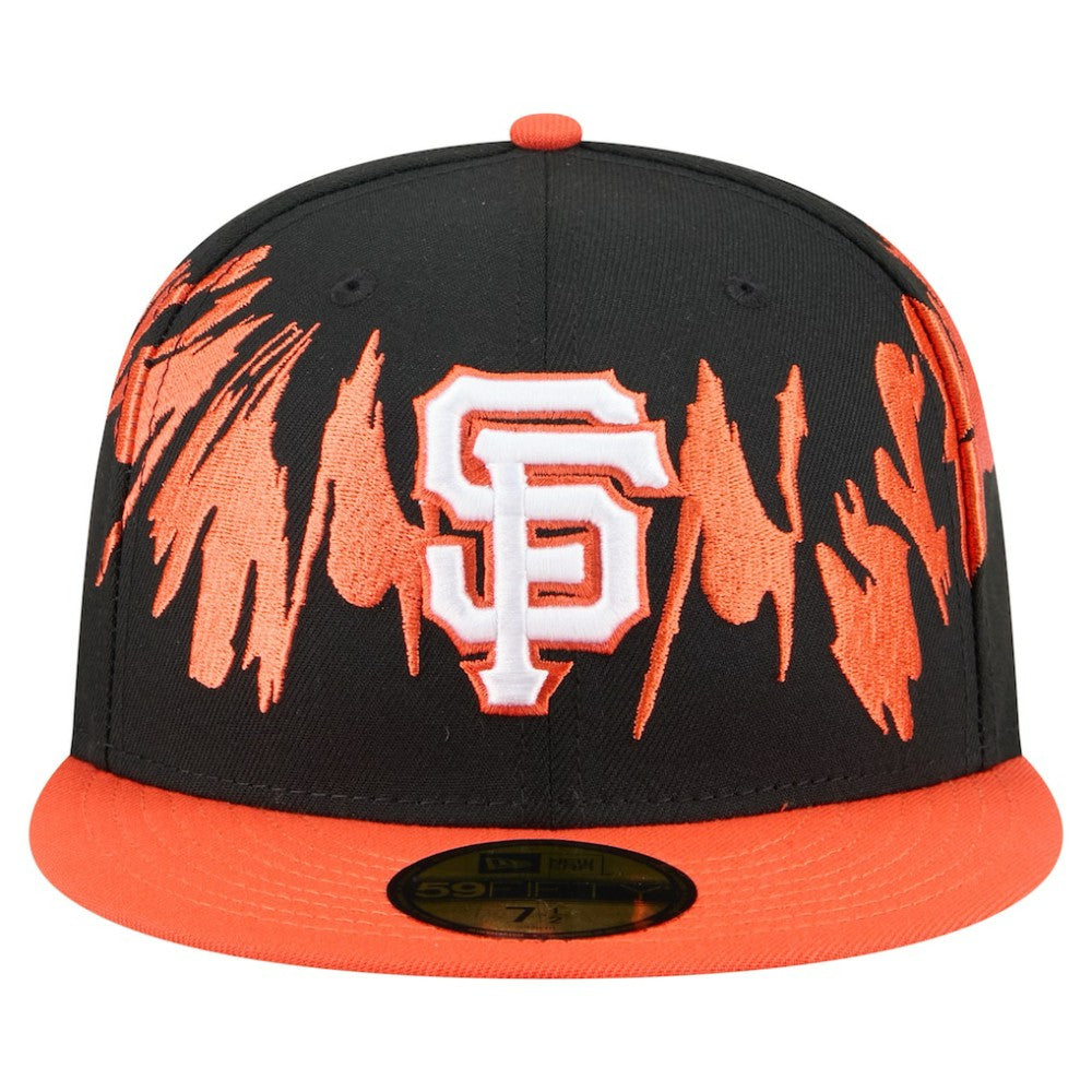 San Francisco Giants Retro Pattern 59FIFTY Fitted Hat - Black/Orange | New Era