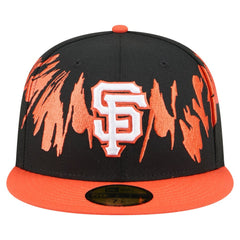 San Francisco Giants Retro Pattern 59FIFTY Fitted Hat - Black/Orange | New Era