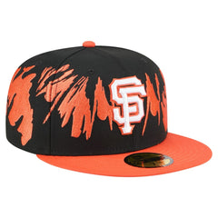San Francisco Giants Retro Pattern 59FIFTY Fitted Hat - Black/Orange | New Era
