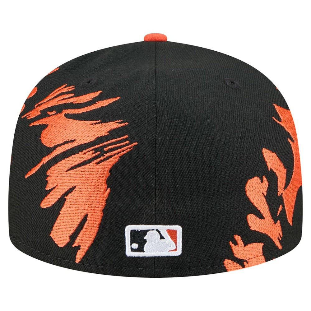 San Francisco Giants Retro Pattern 59FIFTY Fitted Hat - Black/Orange | New Era