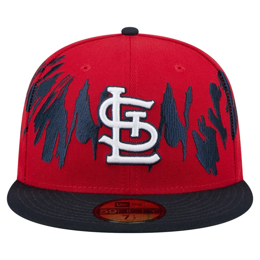 St. Louis Cardinals Retro Pattern 59FIFTY Fitted Hat - Red/Navy | New Era