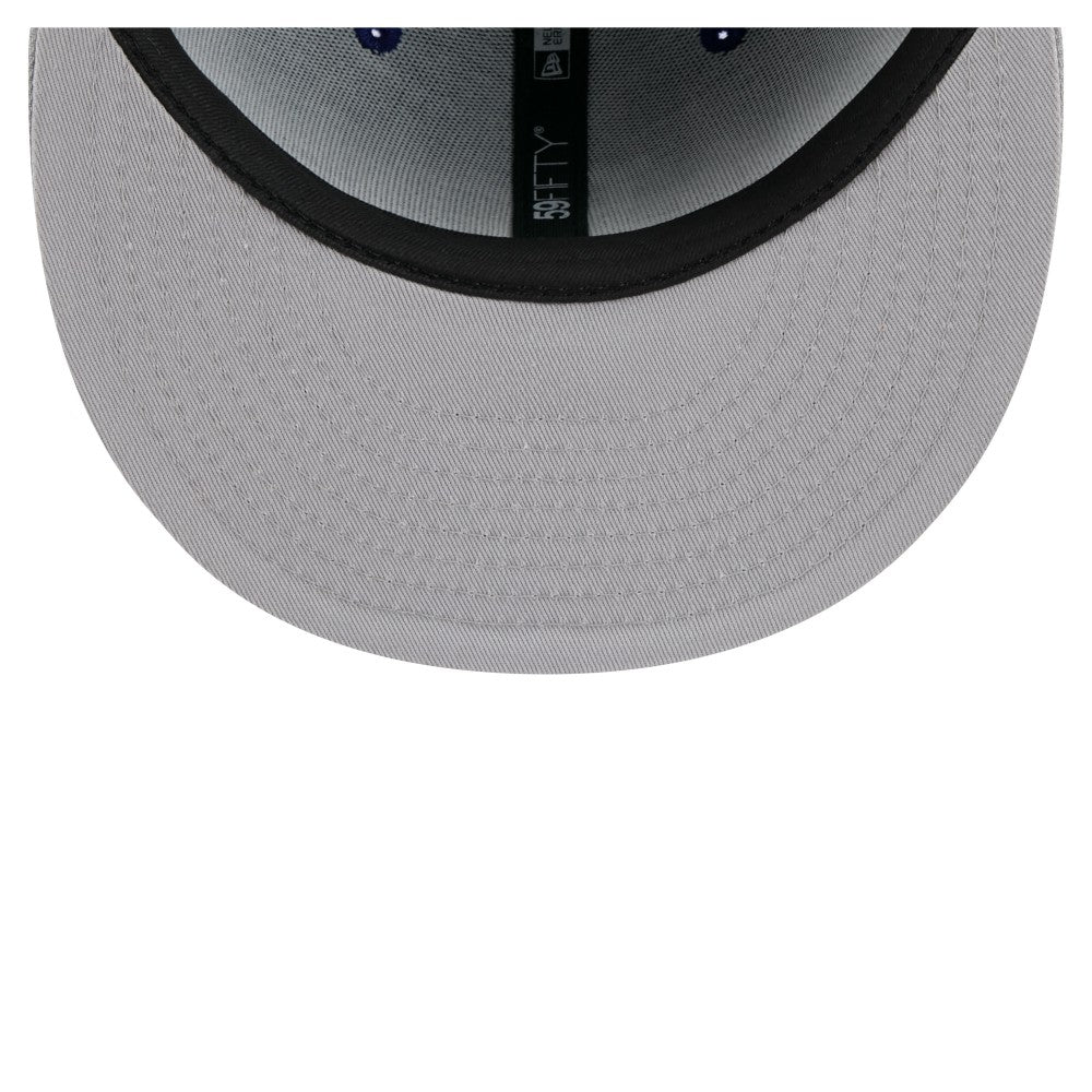 Los Angeles Dodgers Retro Pattern 59FIFTY Fitted Hat - Navy/Gray | New Era