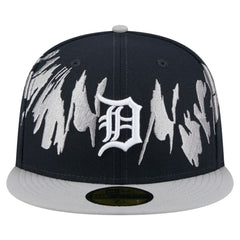 Detroit Tigers Retro Pattern 59FIFTY Fitted Hat - Navy/Gray | New Era