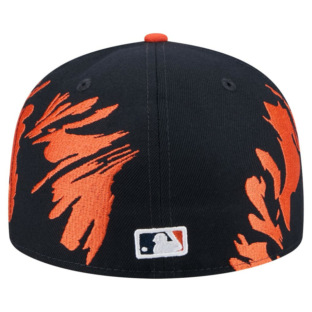 Houston Astros Retro Pattern 59FIFTY Fitted Hat - Navy/Orange | New Era