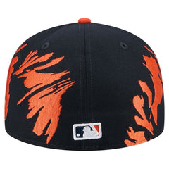 Houston Astros Retro Pattern 59FIFTY Fitted Hat - Navy/Orange | New Era