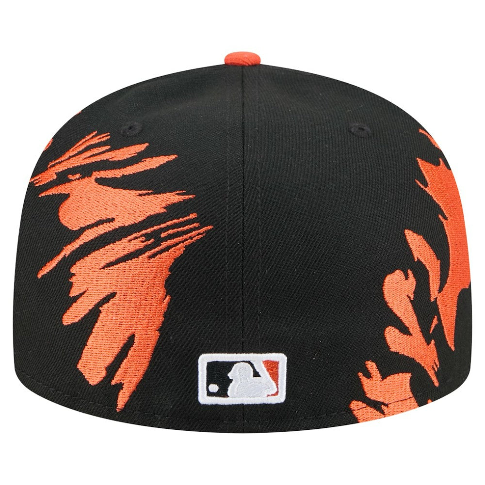 Baltimore Orioles Retro Pattern 59FIFTY Fitted Hat - Black/Orange | New Era