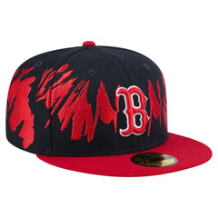 Boston Red Sox Retro Pattern 59FIFTY Fitted Hat - Navy/Red | New Era