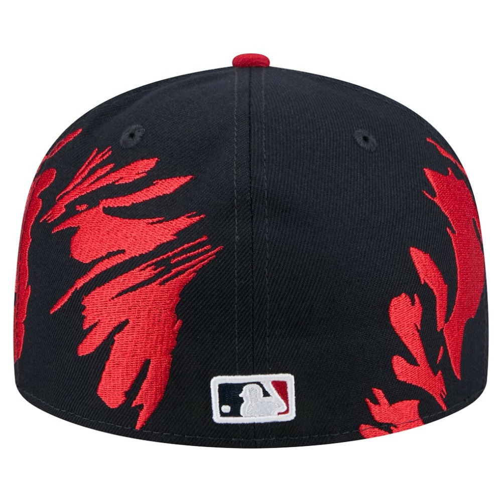 Boston Red Sox Retro Pattern 59FIFTY Fitted Hat - Navy/Red | New Era