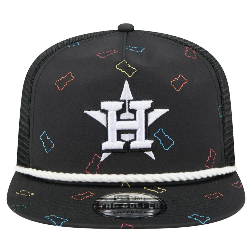 Houston Astros Gummy Golfer Trucker Adjustable Hat - Black | New Era
