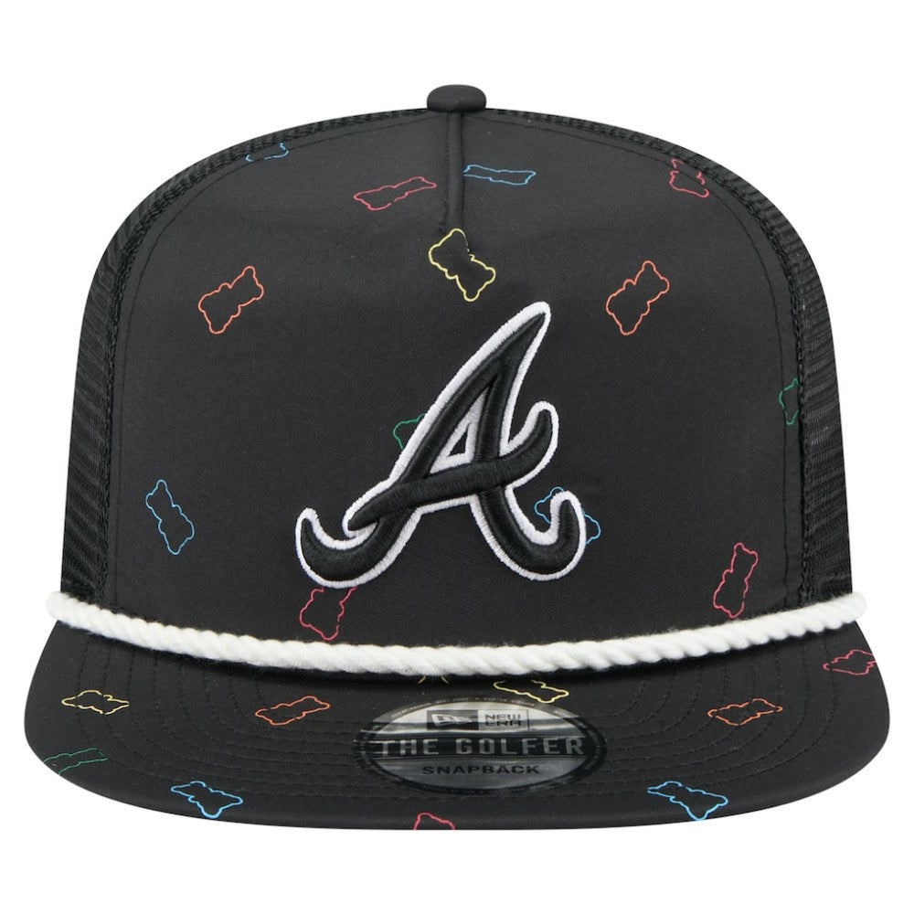 Atlanta Braves Gummy Golfer Trucker Adjustable Hat - Black | New Era