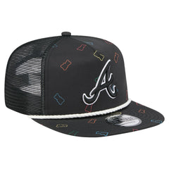 Atlanta Braves Gummy Golfer Trucker Adjustable Hat - Black | New Era