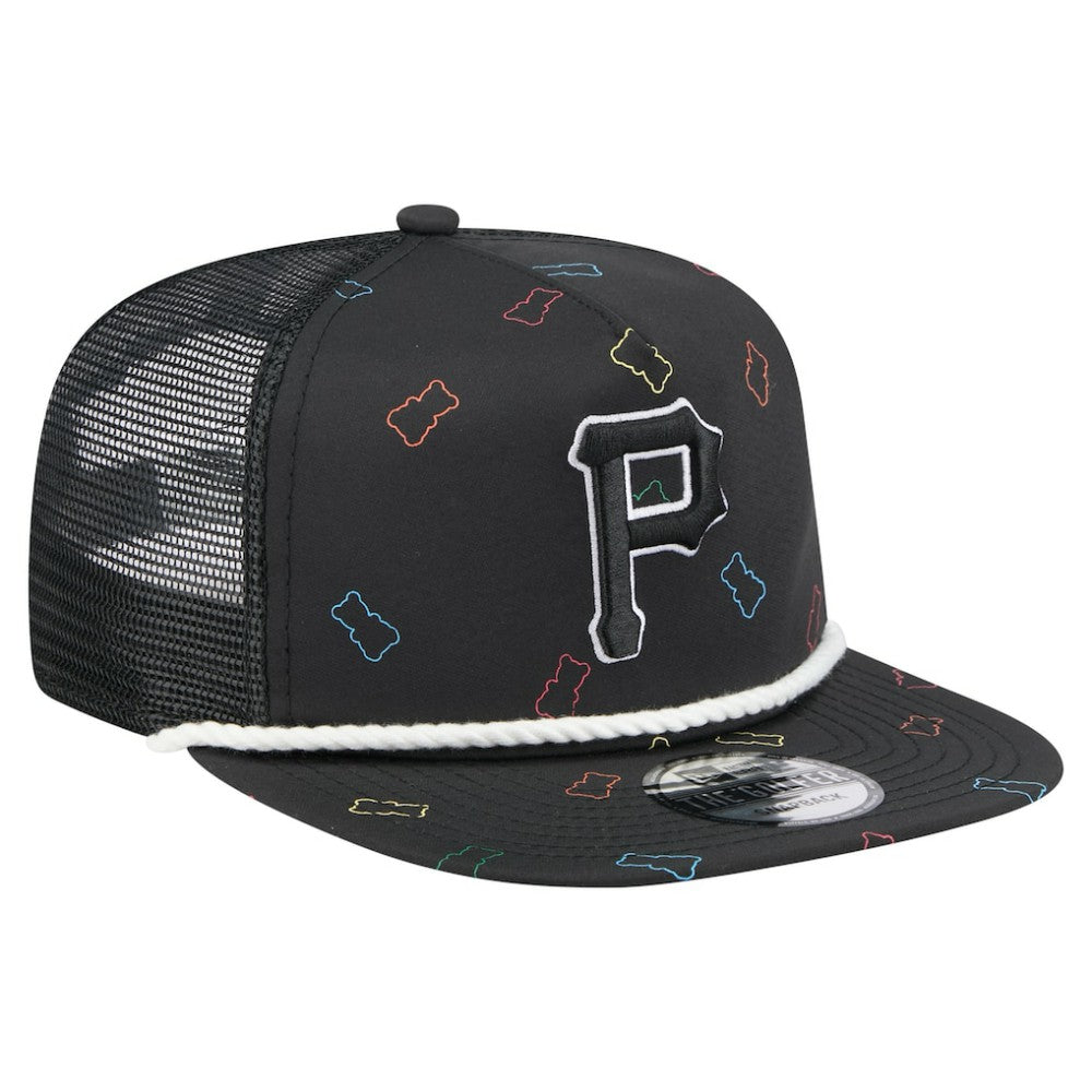 Pittsburgh Pirates Gummy Golfer Trucker Snapback Hat - Black | New Era