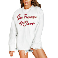 San Francisco 49ers Gameday Couture Women's Classic Comeback Oversized Long Sleeve T-Shirt - White sale