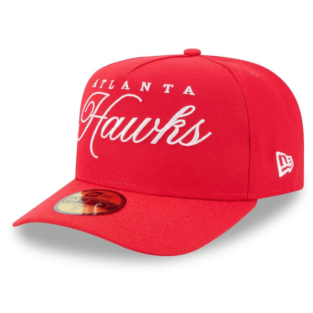 Atlanta Hawks 2025 NBA Draft A-Frame 59FIFTY Fitted Hat - Red | New Era on sale