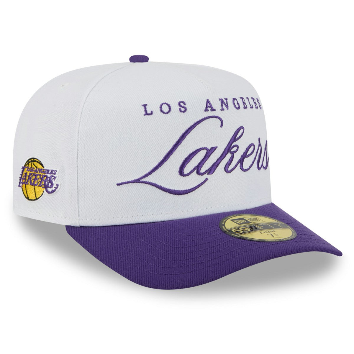 Los Angeles Lakers 2025 NBA Draft A-Frame 59FIFTY Fitted Hat - White/Purple | New Era discount