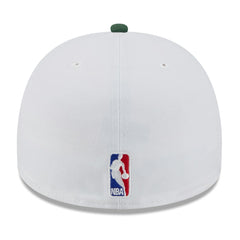 Milwaukee Bucks 2025 NBA Draft A-Frame 59FIFTY Fitted Hat - White/Hunter Green | New Era discount
