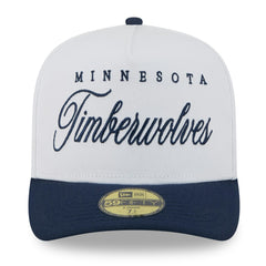 Minnesota Timberwolves 2025 NBA Draft A-Frame 59FIFTY Fitted Hat - White/Navy | New Era for sale