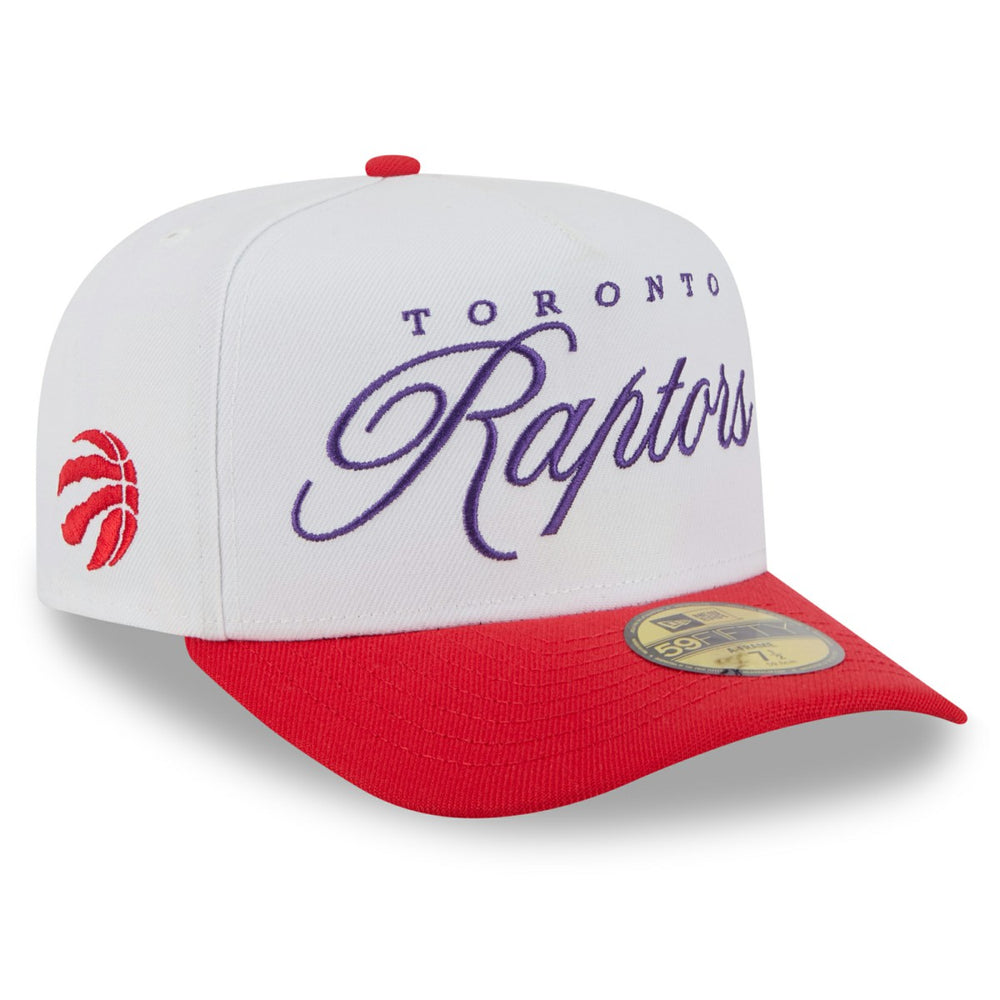 Toronto Raptors 2025 NBA Draft A-Frame 59FIFTY Fitted Hat - White/Red | New Era cheap