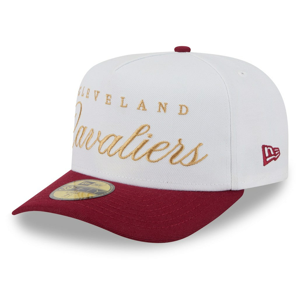Cleveland Cavaliers 2025 NBA Draft A-Frame 59FIFTY Fitted Hat sale - White/Wine | New Era for sale