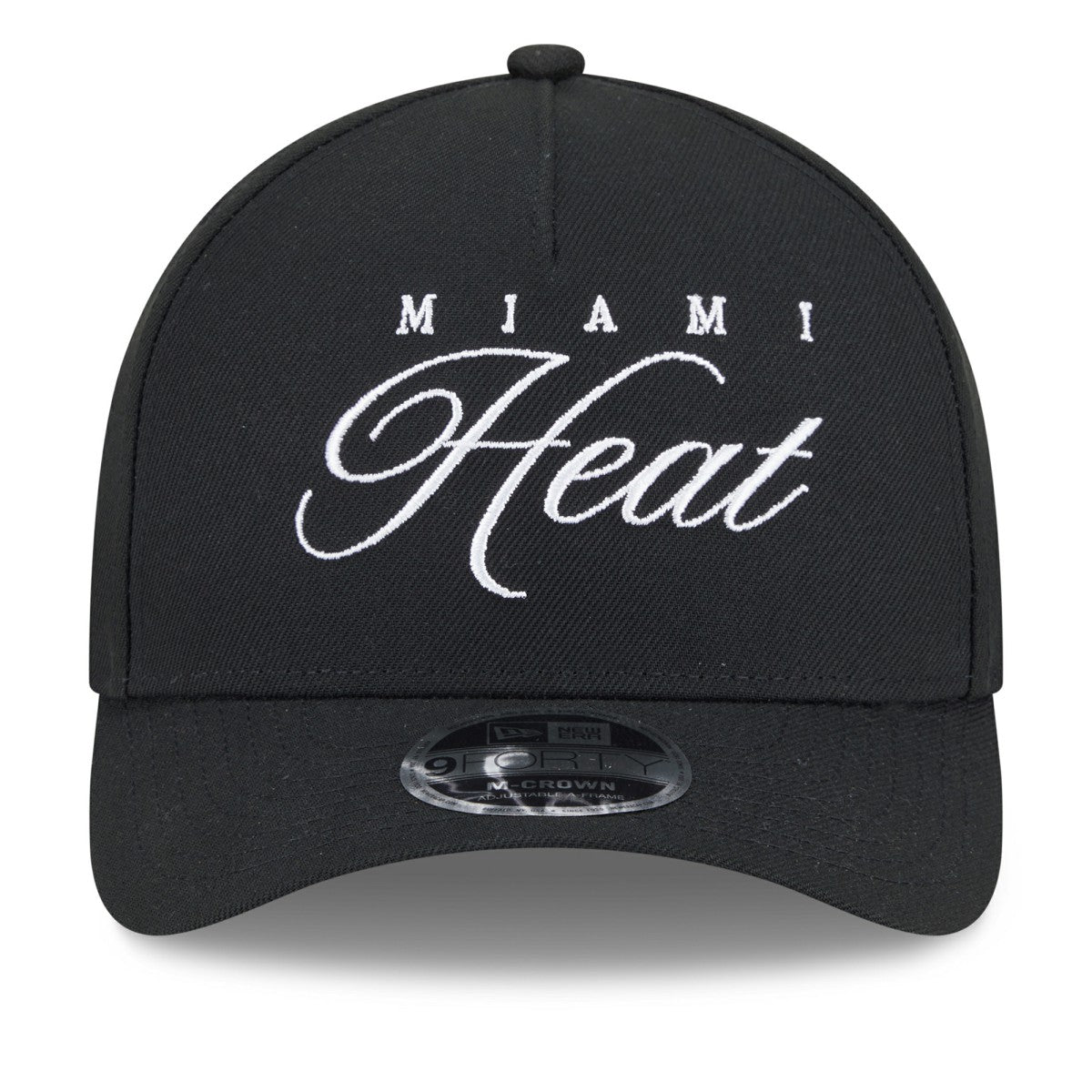 Miami Heat 2025 NBA Draft M-Crown A-Frame 9FORTY Adjustable Hat - Black | New Era sale