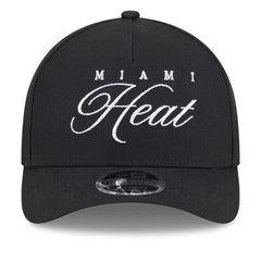 Miami Heat 2025 NBA Draft M-Crown A-Frame 9FORTY Adjustable Hat - Black | New Era sale