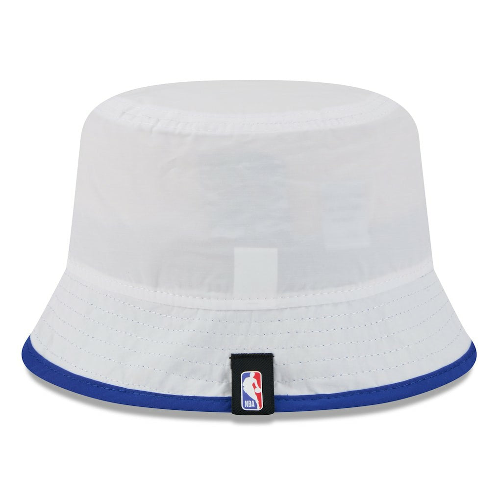 Golden State Warriors 2025 NBA Draft Nylon Bucket Hat sale - White/Royal | New Era for sale