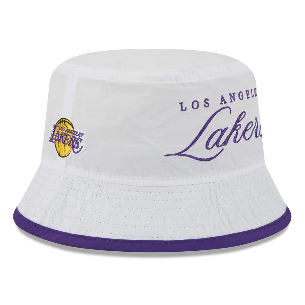 Los Angeles Lakers 2025 NBA Draft Nylon Bucket Hat - White/Purple | New Era outlet