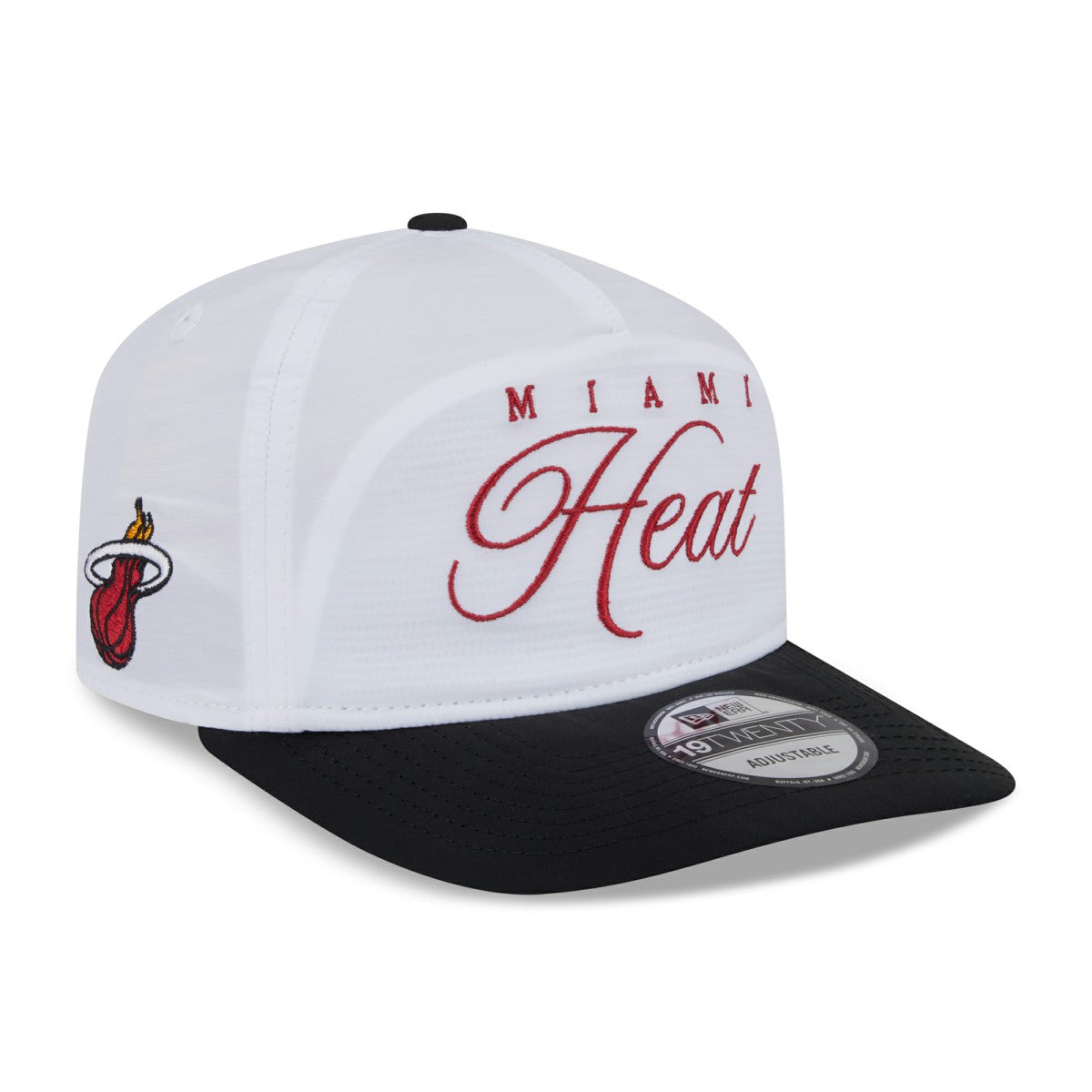 Miami Heat 2025 NBA Draft On-Stage Nylon 19TWENTY Adjustable Hat - White/Black | New Era shop
