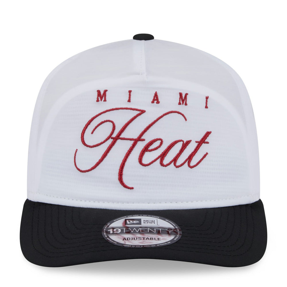 Miami Heat 2025 NBA Draft On-Stage Nylon 19TWENTY Adjustable Hat - White/Black | New Era shop