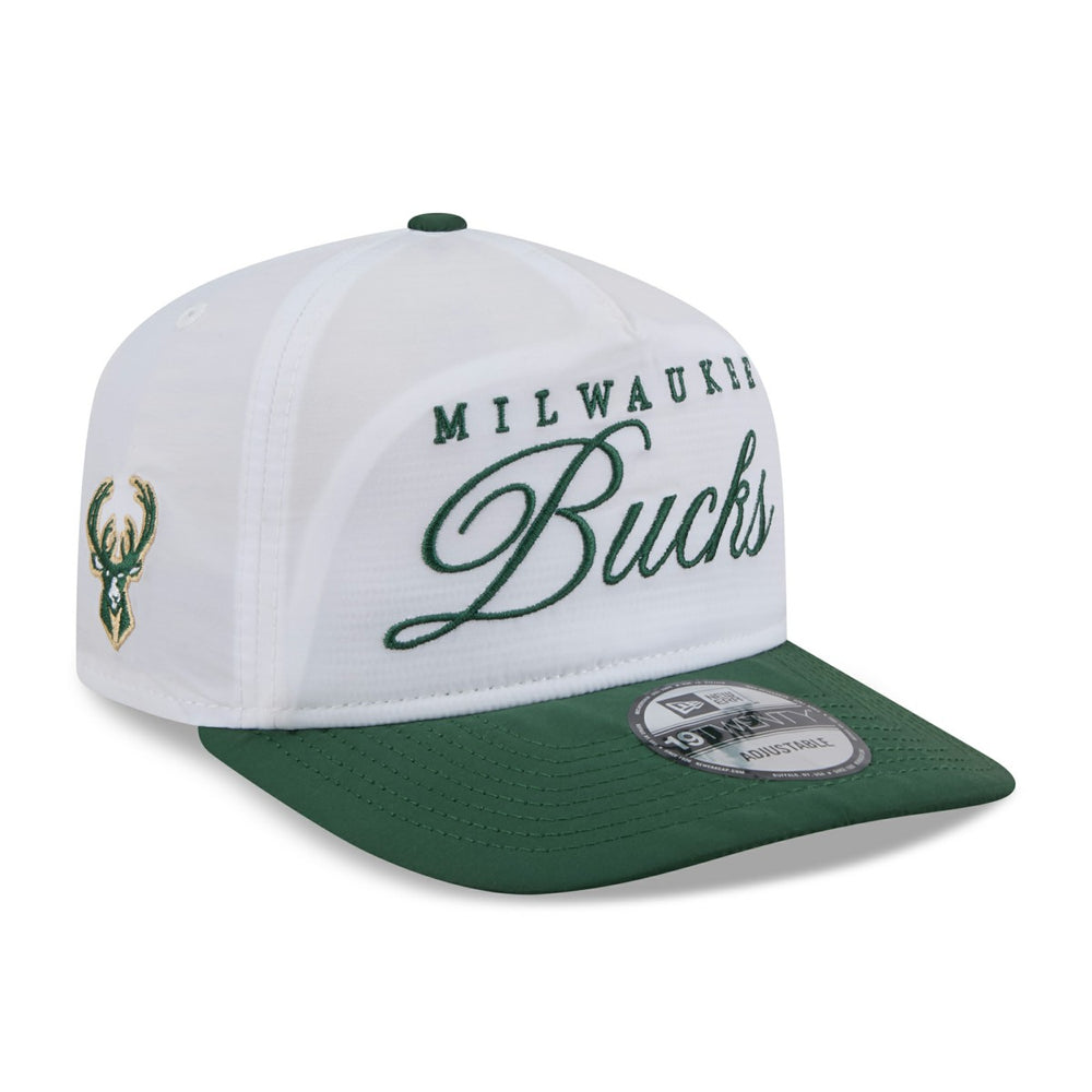 Milwaukee Bucks 2025 NBA Draft On-Stage Nylon 19TWENTY Adjustable Hat - White/Hunter Green | New Era shop