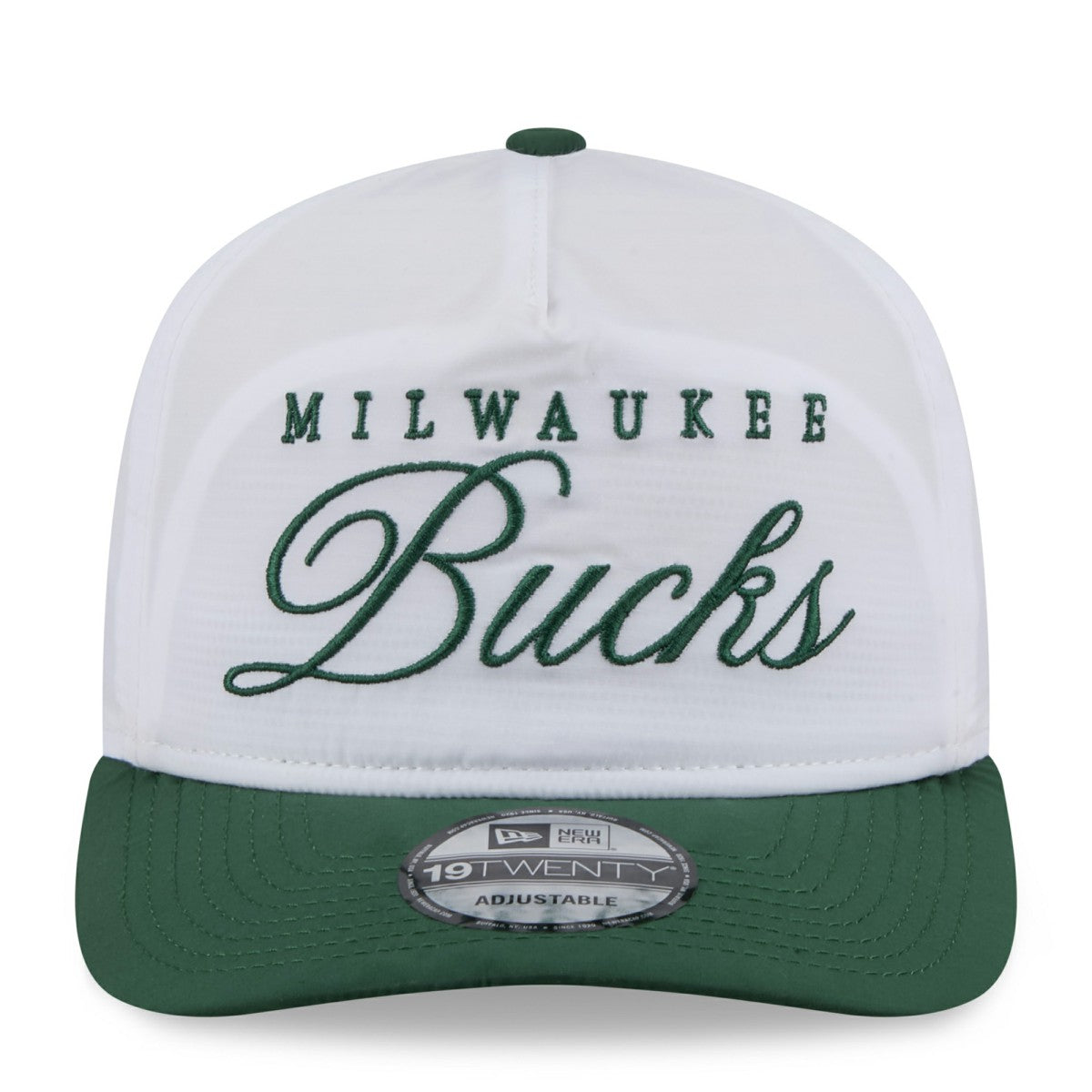 Milwaukee Bucks 2025 NBA Draft On-Stage Nylon 19TWENTY Adjustable Hat - White/Hunter Green | New Era shop