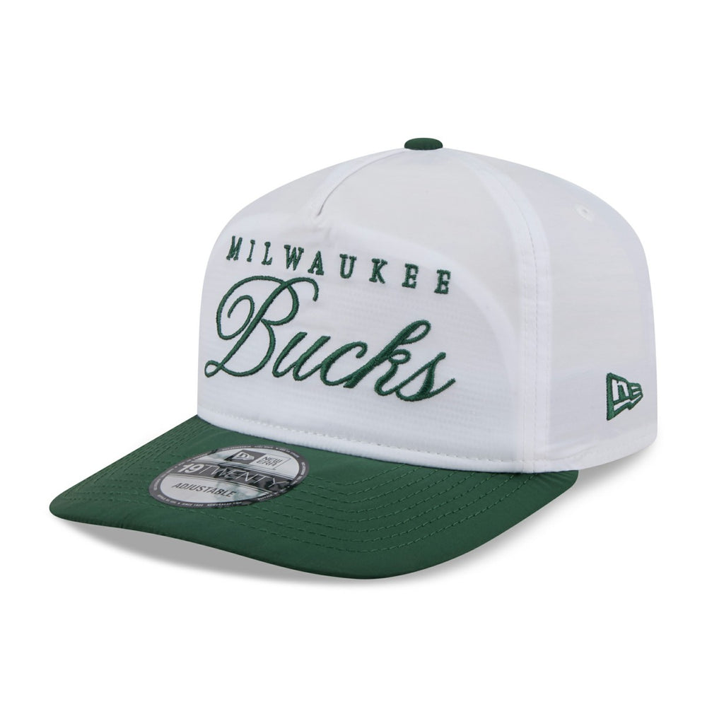 Milwaukee Bucks 2025 NBA Draft On-Stage Nylon 19TWENTY Adjustable Hat - White/Hunter Green | New Era shop