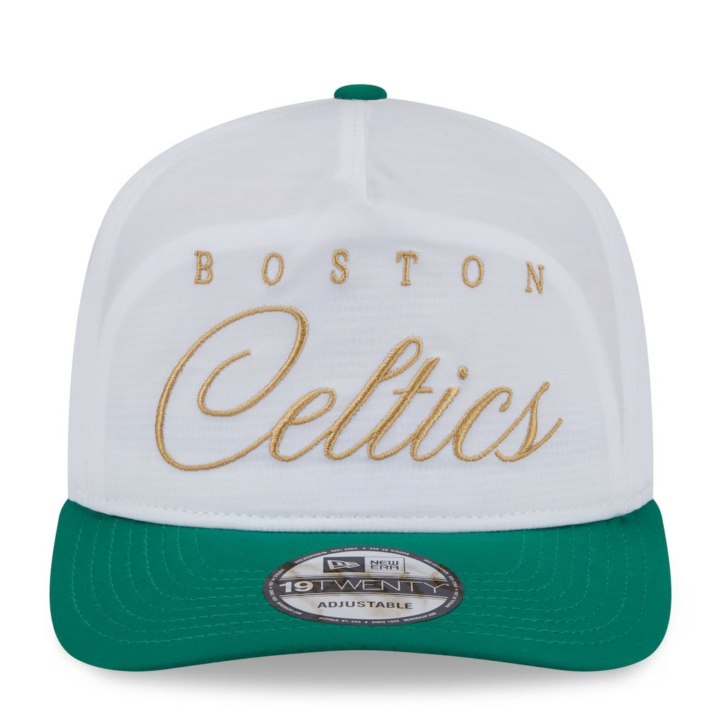 Boston Celtics 2025 NBA Draft On-Stage Nylon 19TWENTY Adjustable Hat - White/Kelly Green | New Era for sale