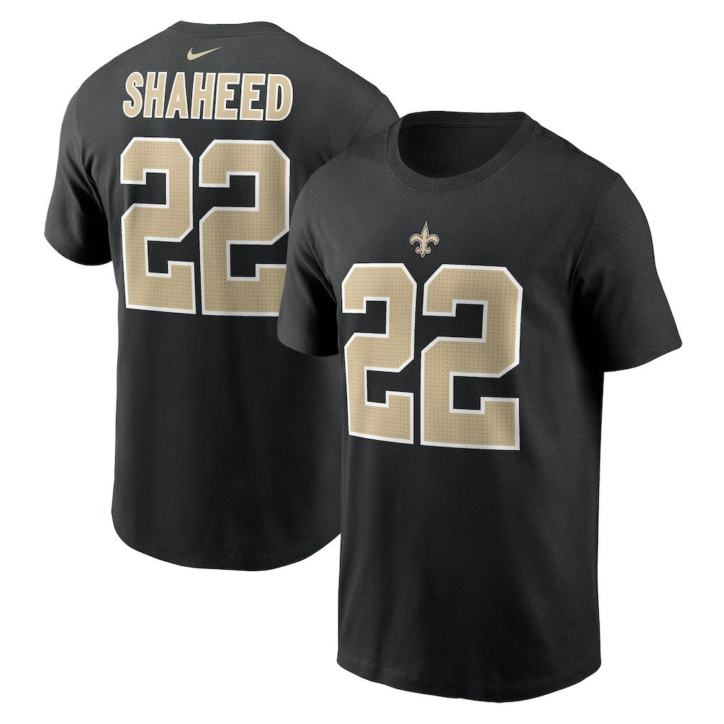 Rashid Shaheed New Orleans Saints Name & Number T-Shirt - Black | Nike for sale
