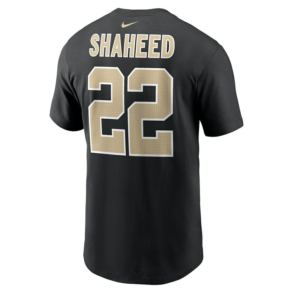 Rashid Shaheed New Orleans Saints Name & Number T-Shirt - Black | Nike for sale