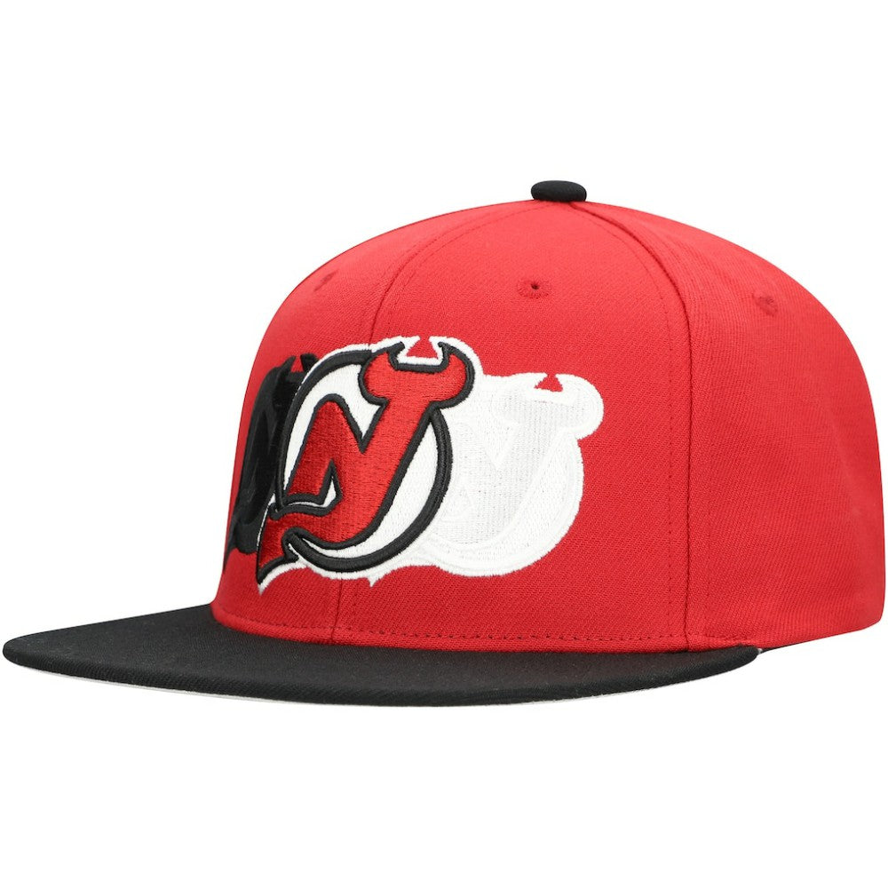 New Jersey Devils Mitchell & Ness Soul Triple Up Snapback Hat Red