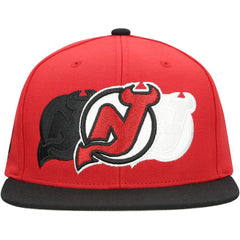 New Jersey Devils Mitchell & Ness Soul Triple Up Snapback Hat Red