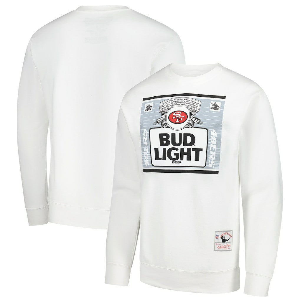 San Francisco 49ers x Bud Light The Crest Pullover Sweatshirt - White cheap
