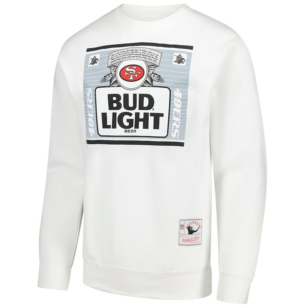 San Francisco 49ers x Bud Light The Crest Pullover Sweatshirt - White cheap