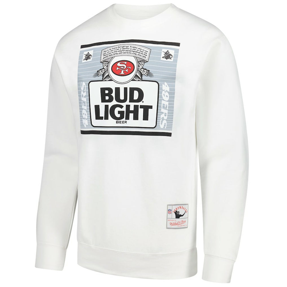 San Francisco 49ers x Bud Light The Crest Pullover Sweatshirt - White cheap