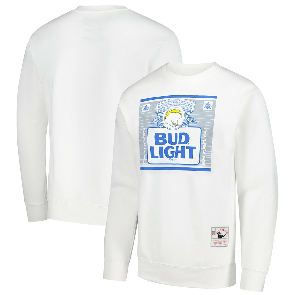 Los Angeles Chargers x Bud Light The Crest Pullover Sweatshirt - White discount